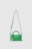 Mini shoulder strap con logo in metallo e maxi flag g coursive • Verde