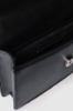 Reg shoulder strap con catena e letterine logo strass • Nero