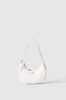 Reg moon bag con logo in metallo e logo catena su tracolla • Bianco