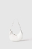 Reg moon bag con logo in metallo e logo catena su tracolla • Bianco