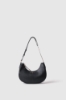 Reg moon bag con logo in metallo e logo catena su tracolla • Nero