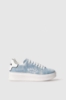 Picture of Addict sneakers in denim with rubber patch and embroidered logo • Light blue denim