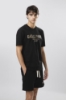 Picture of Crew-neck jersey T-shirt with print • Black