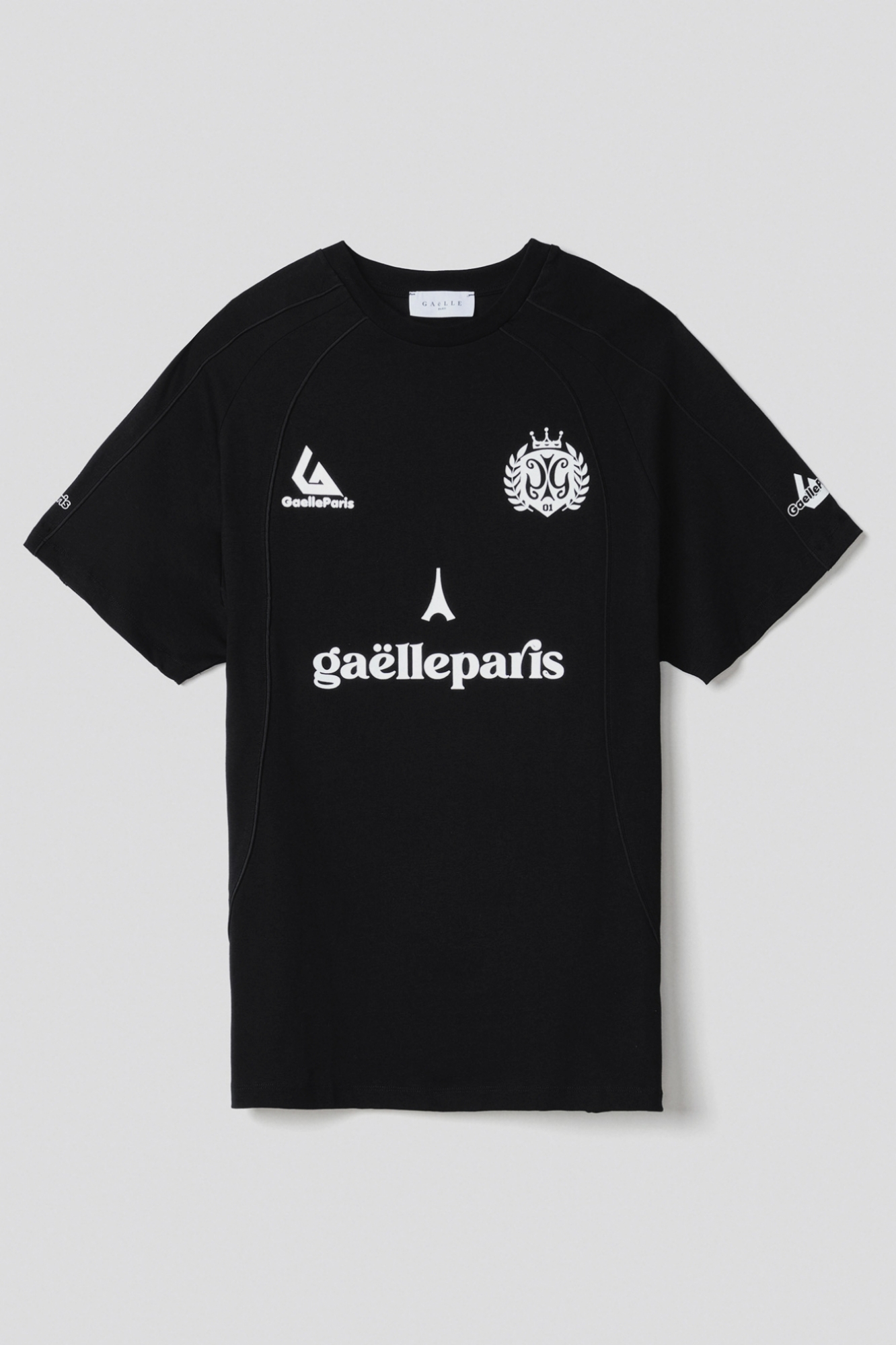 Picture of Maxi crew neck t-shirt with raglan cut • Black