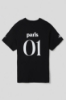 Immagine di Maxi t-shirt paricollo con taglio raglan • Nero