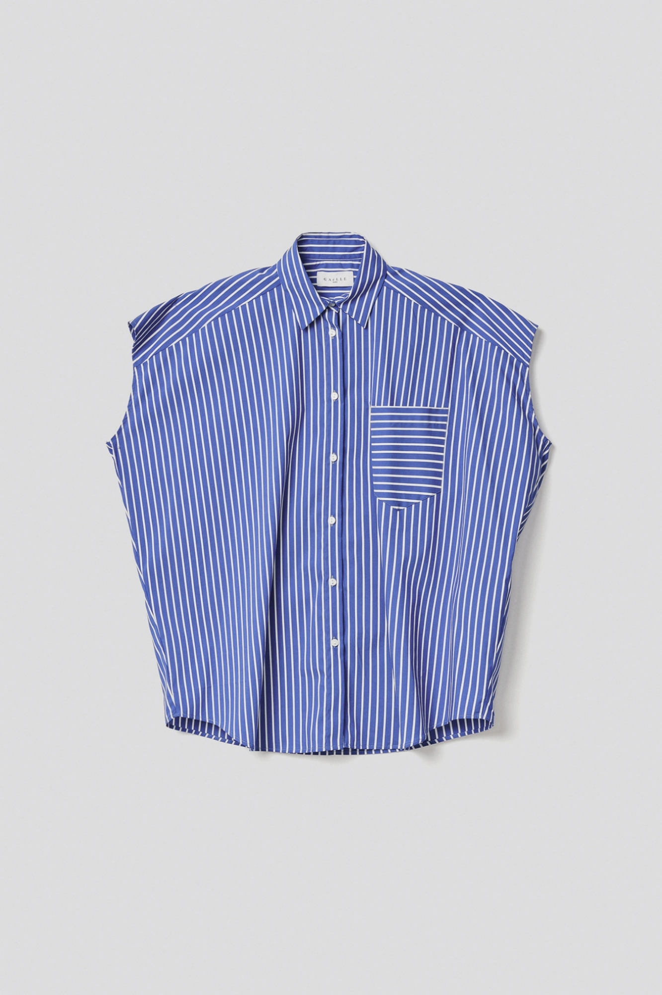 Picture of Oversized sleeveless poplin shirt • Dark blue