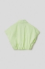 Immagine di Camicia cropped con elastico in popeline bastonetto • Lime