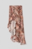 Picture of Asymmetric midi skirt with double georgette flounces • Multicolor macula