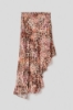 Picture of Asymmetric midi skirt with double georgette flounces • Multicolor macula