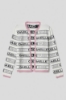Picture of Cardigan with logo • Mother of pearl-fuchsia