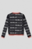 Immagine di Cardigan con logo • Nero-arancione