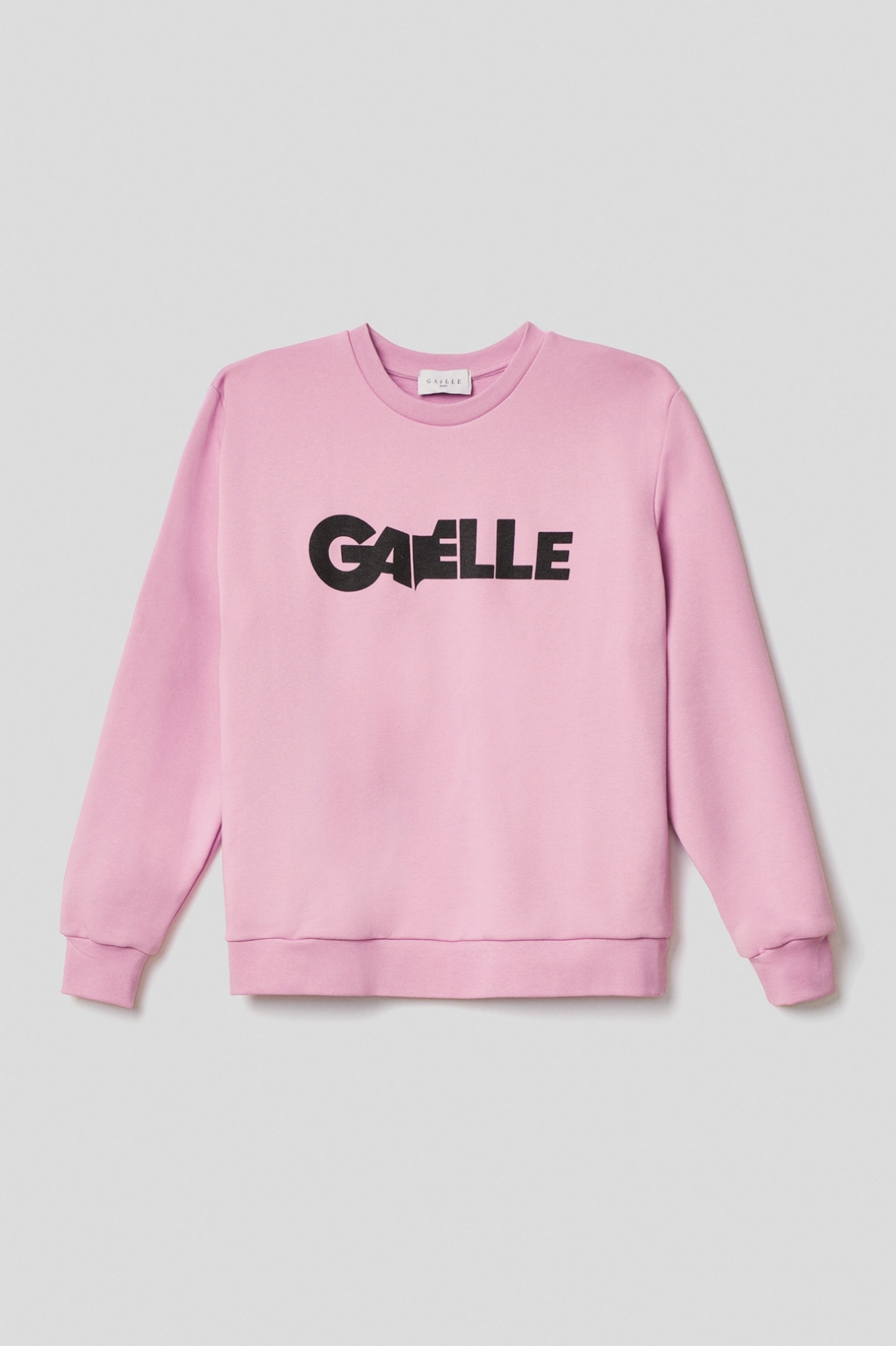 Picture of Long-sleeved crew neck sweatshirt with • Orchid pink print