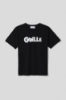 Immagine di T shirt in jersey paricollo con stampa • Nero