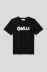 Immagine di T shirt in jersey paricollo con stampa • Nero