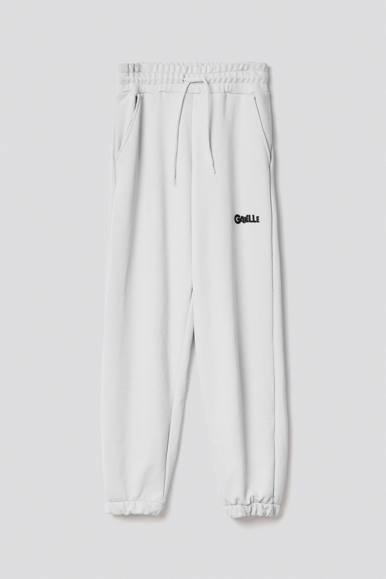 Immagine di Pantalone in felpa tasche alla francese e stampa • Bianco
