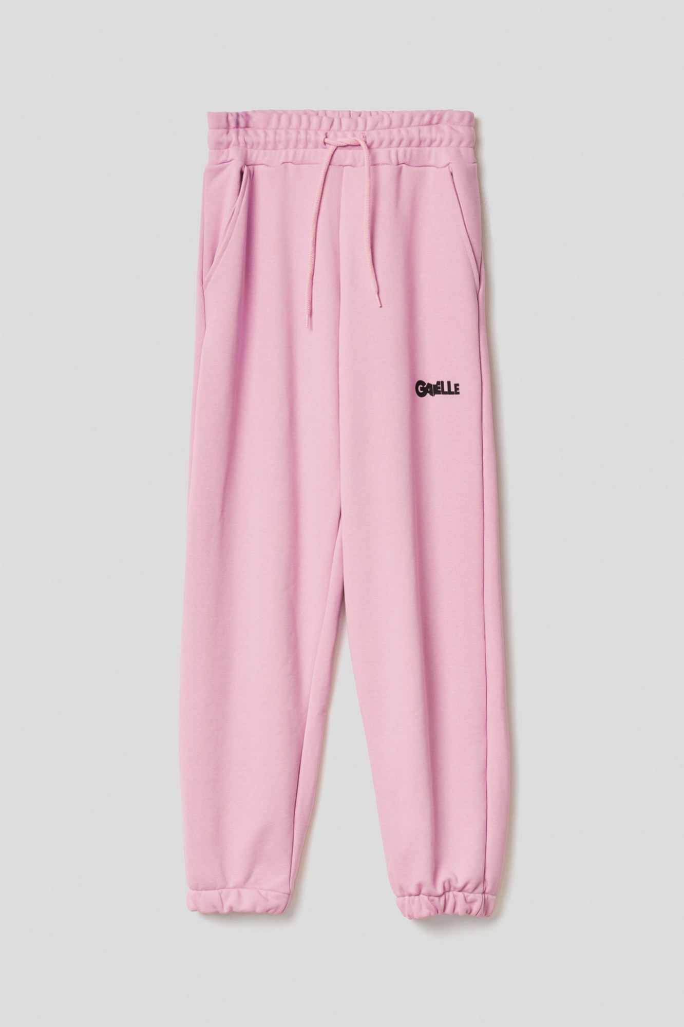 Picture of Fleece trousers with French pockets and • Orchid pink print