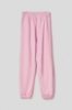 Immagine di Pantalone in felpa tasche alla francese e stampa • Rosa orchidea
