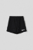 Picture of Sweatshirt shorts with elastic waistband and print • Black