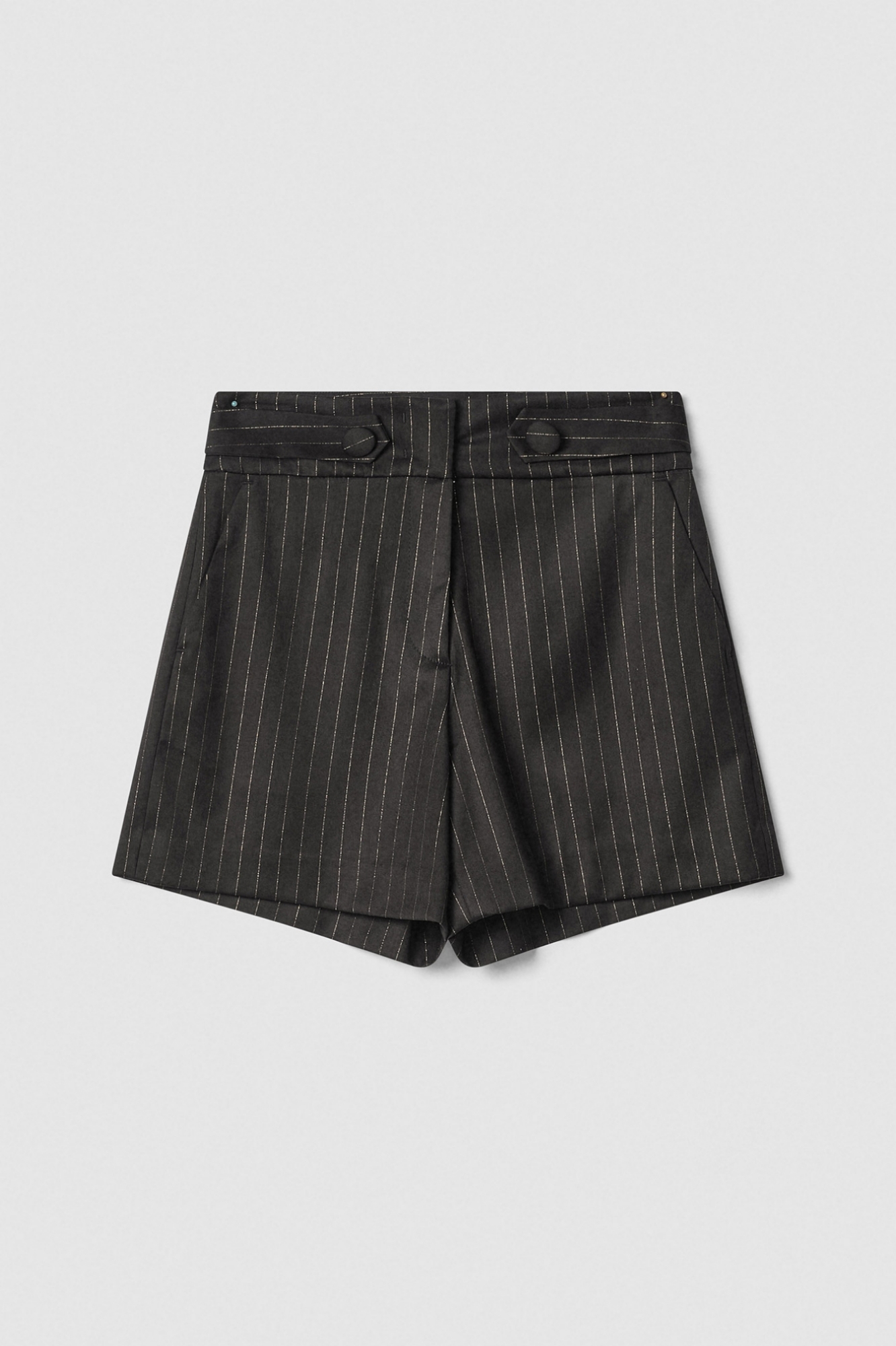Immagine di Short vita regular e bottoni sui fianchi • Nero