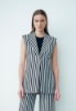 Picture of Single -breasted flanked vest White black