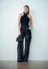 Immagine di Pantalone In Organza Dritto Nero