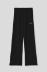 Immagine di Pantalone palazzo in felpa con tasche alla francese e stampa • Nero