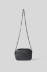 Mini camera bag glitter con logo embossed • Nero