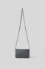 Mini shoulder strap glitter con logo embossed • Nero