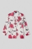 Camicia in raso stampato • Rose rosse