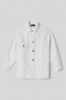 Giacca camicia strass all over • Off white