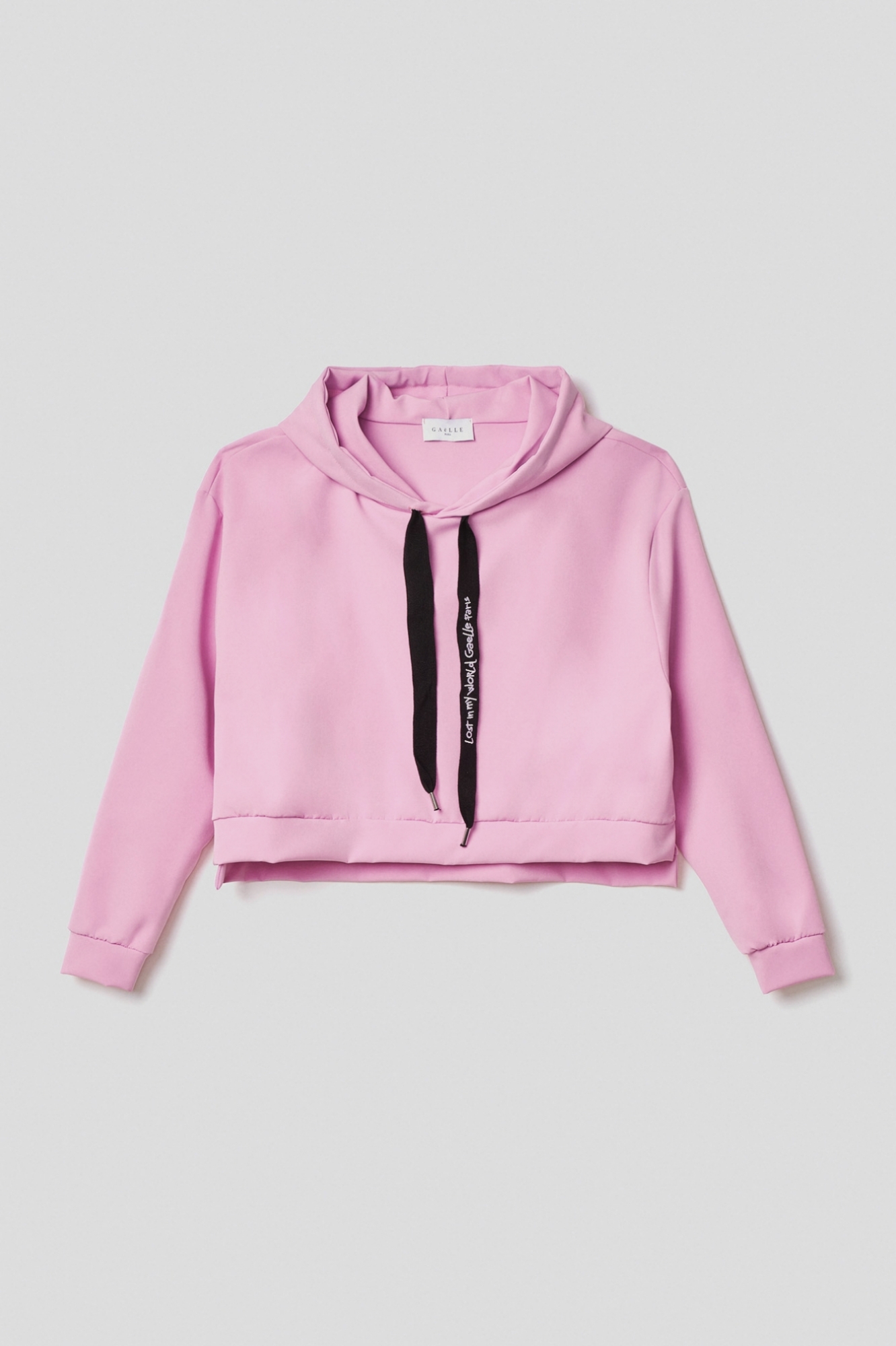Picture of Long sleeve sweatshirt with logoed drawstring • Orchid pink