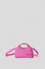 Picture of Mini hand bag with metal logo • Fuchsia