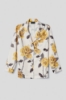 Picture of Printed satin shirt • Yellow roses