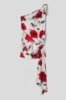 Picture of Short dress in printed satin • Red roses