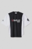 Maxi t-shirt paricollo • Nero