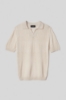 Camicia mezza manica in maglieria • Beige