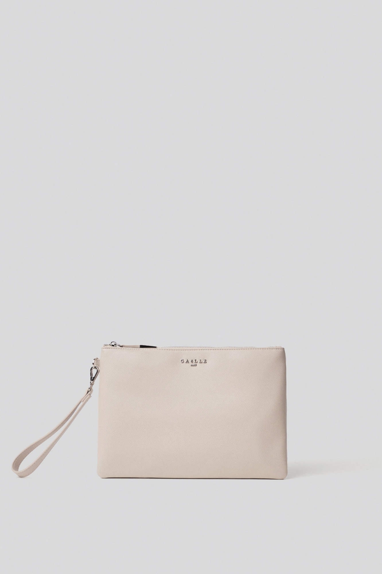 Reg pochette ecopelle logo in metallo • Safari