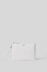 Reg pochette ecopelle logo in metallo • Bianco