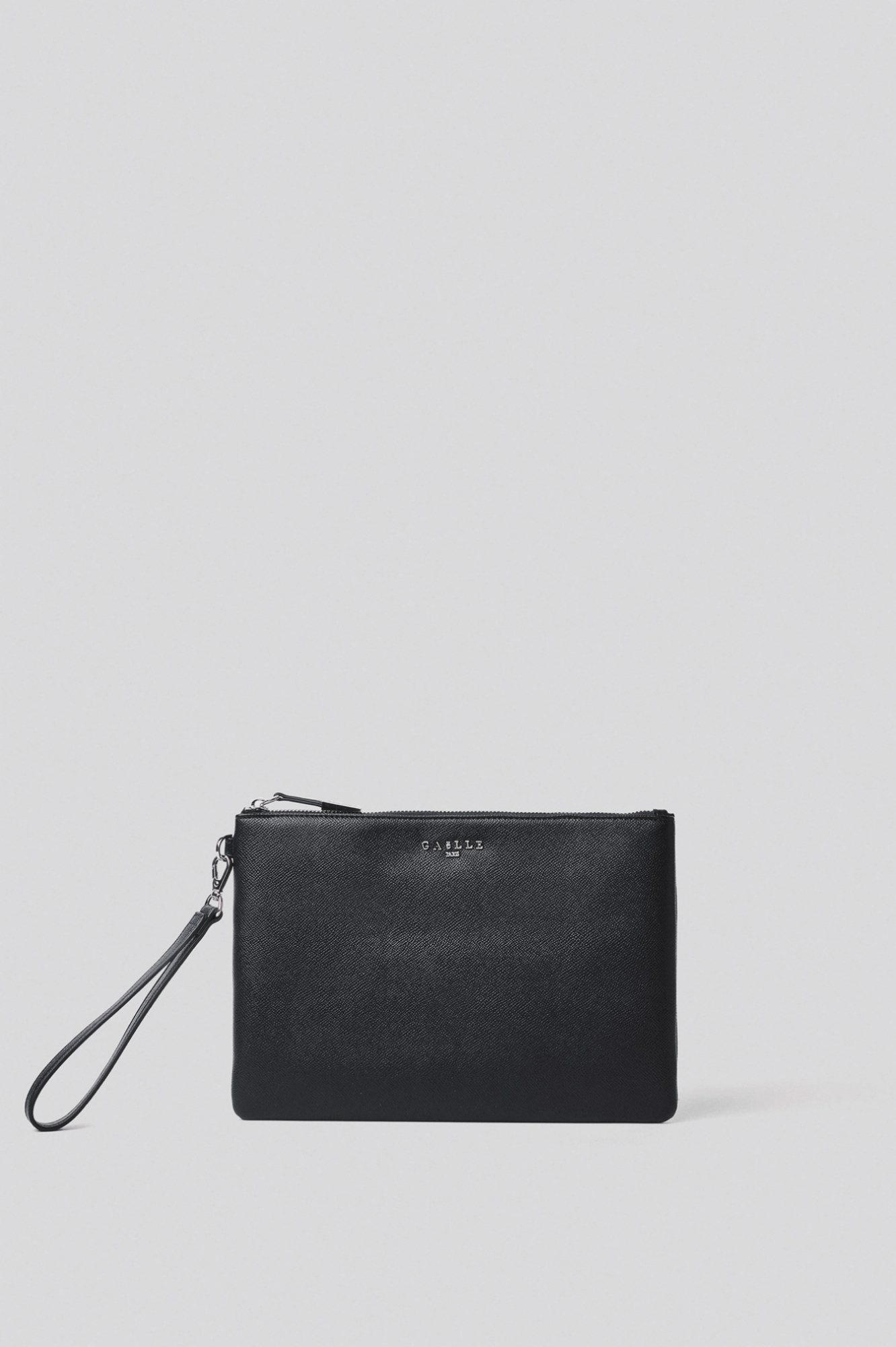 Reg pochette ecopelle logo in metallo • Nero