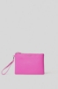 Reg pochette ecopelle logo in metallo • Fucsia