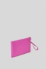 Reg pochette ecopelle logo in metallo • Fucsia