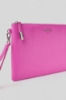 Reg pochette ecopelle logo in metallo • Fucsia