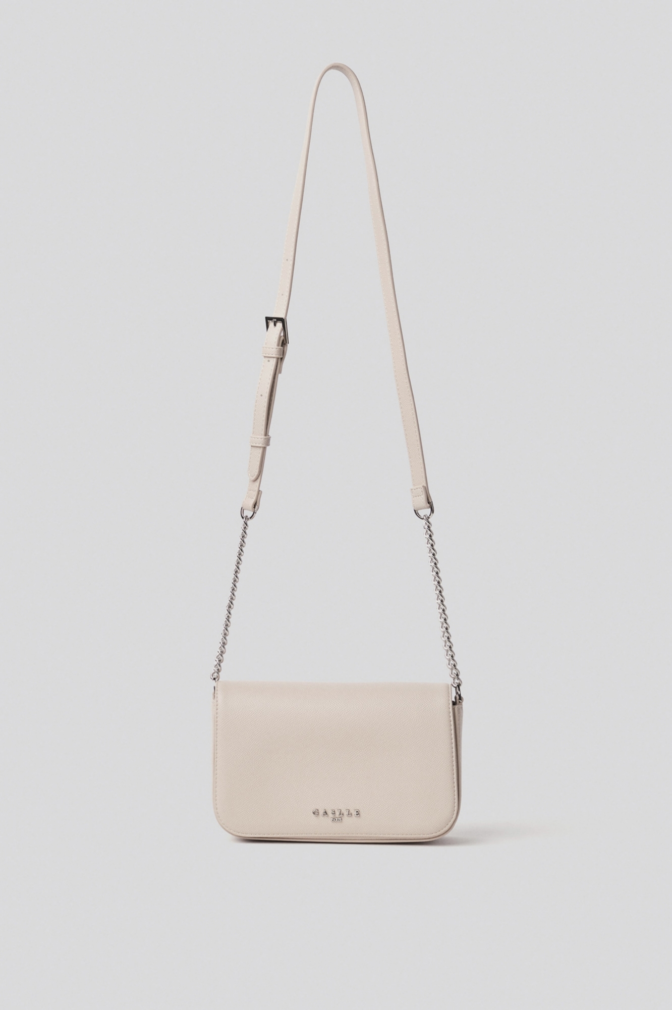 Mini shoulder strap con logo in metallo • Safari