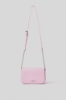 Mini shoulder strap con logo in metallo • Rosa
