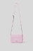 Mini shoulder strap con logo in metallo • Rosa