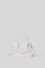 Reg hand bag con logo in metallo • Bianco