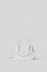 Reg hand bag con logo in metallo • Bianco
