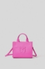 Mini shopper con logo embossed • Fucsia