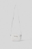 Mini camera bag plisse' con logo in metallo • Bianco