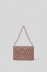Reg shoulder strap plisse' con logo in metallo • Tabacco